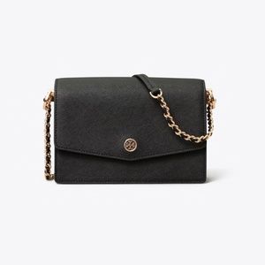 Tory Burch Black Robinson Convertible Mini Bag